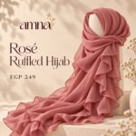 Rosé Ruffled Hijab