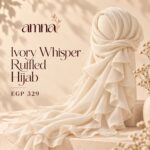 Ivory Whisper Ruffled Hijab